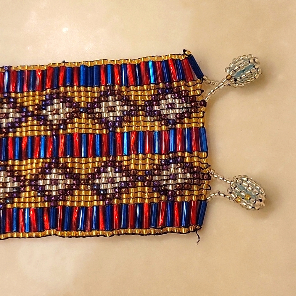 Gorgeous Hand-Beaded Cuff Bracelet - Picture 4 of 10